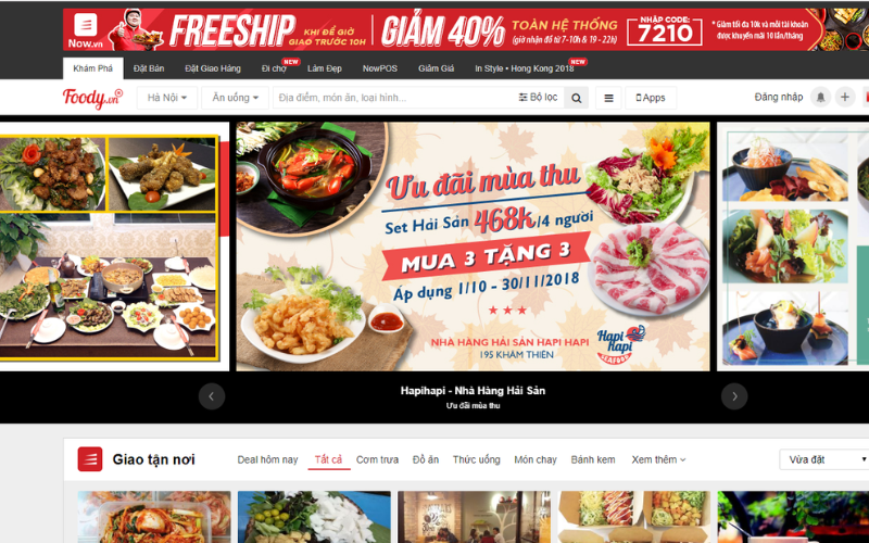 PR nhà hàng trên các trang web, ứng dụng và địa điểm ăn uống